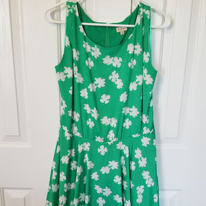Green Print Dress